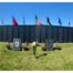 The American Veterans Traveling Tribute includes many touching tributes including a replica of the Vietnam Veterans Memorial in Washington, D.C. featuring the names of over 3,000 casualties. The tribute also showcases the Battlefield Cross (left) representing the honor, service, and sacrifice of soldiers who were killed in battle.