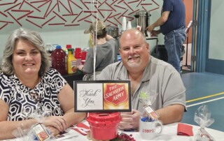 Mary and Steve McBride at the Salvation Army volunteer appreciation and awards luncheon