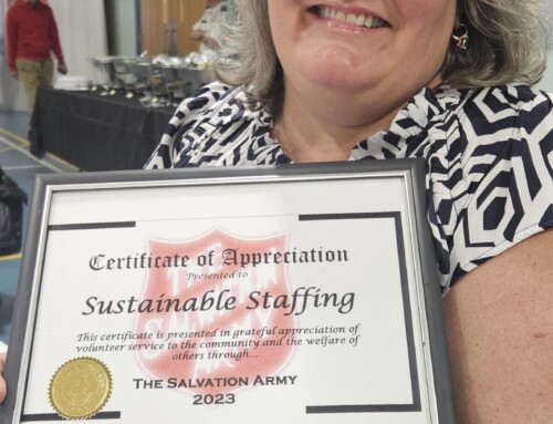 Sustainable Staffing Receives Salvation Army Fundraising Award